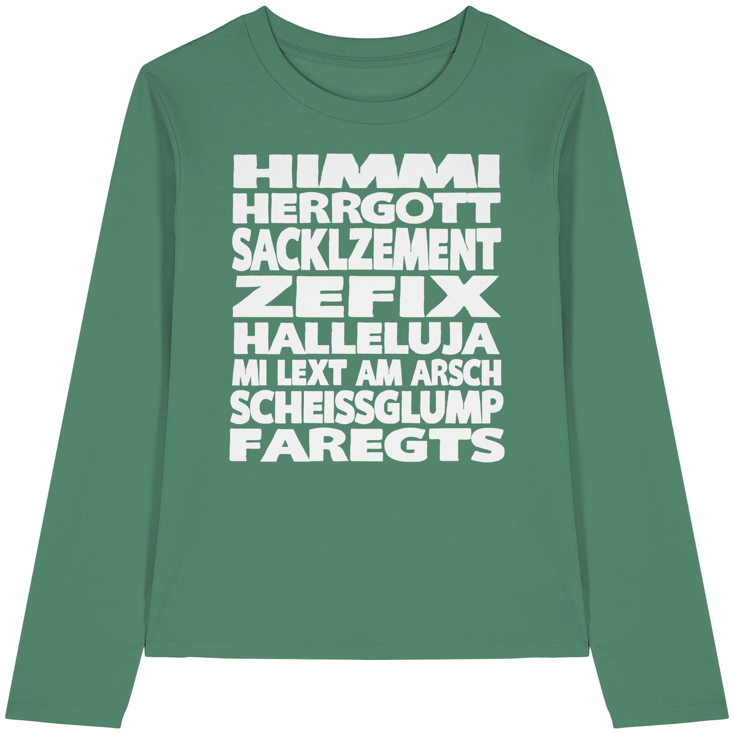 HIMMI HERRGOTT - Womens Organic Longsleeve T-Shirt - BayrischerHumor