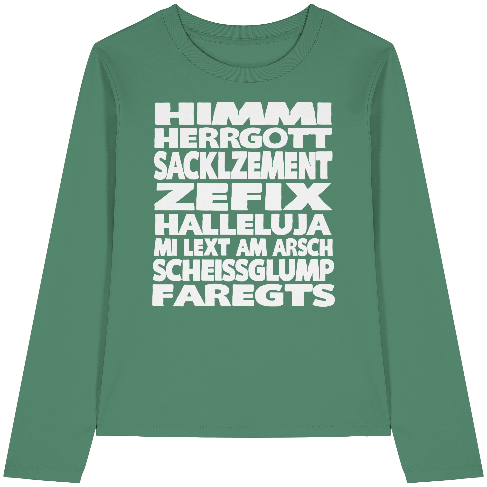 HIMMI HERRGOTT - Womens Organic Longsleeve T-Shirt - BayrischerHumor