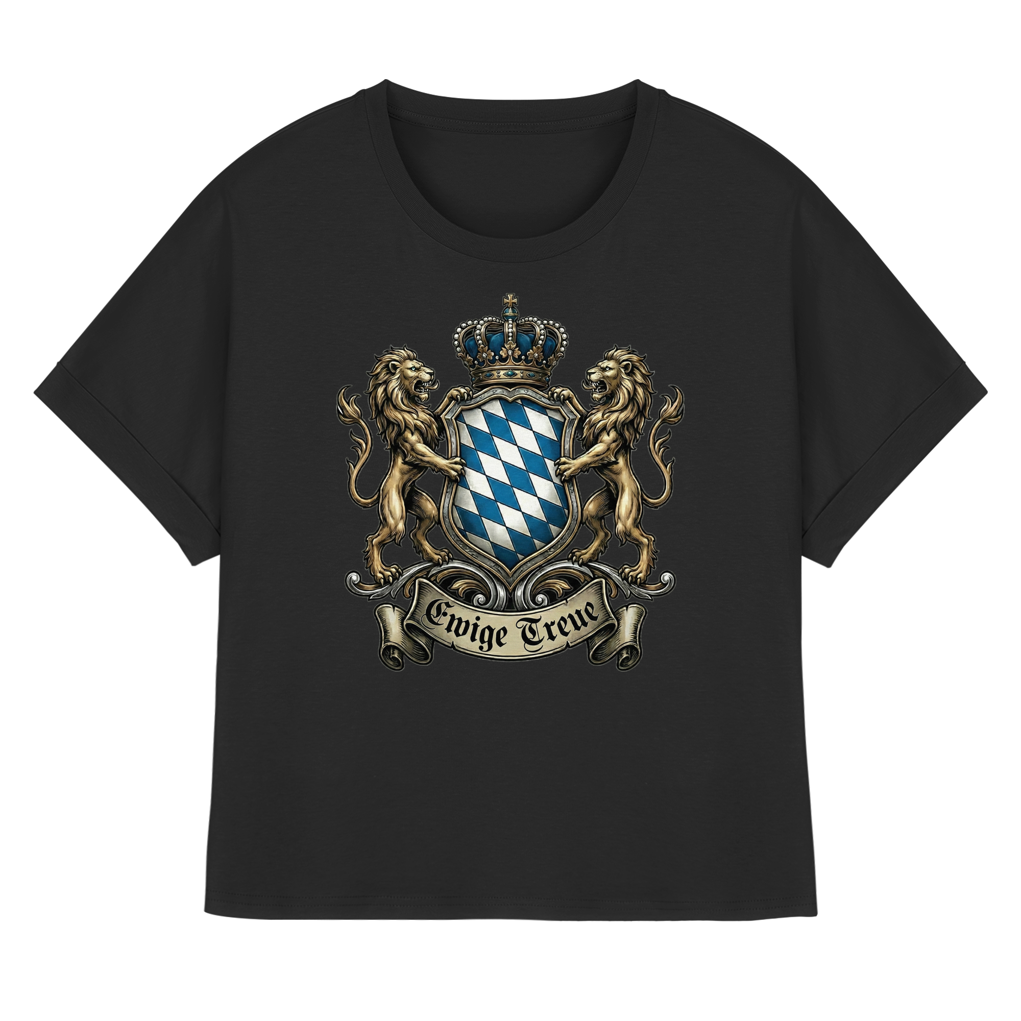 EWIGE TREUE - Womens Organic Rolled Sleeves T-Shirt - BayrischerHumor