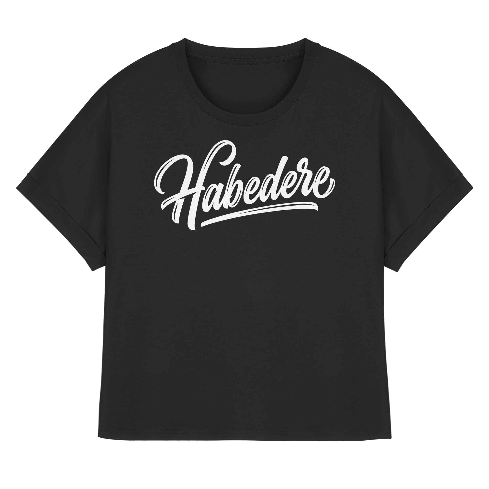 HABEDERE - Womens Organic Rolled Sleeves T-Shirt - BayrischerHumor