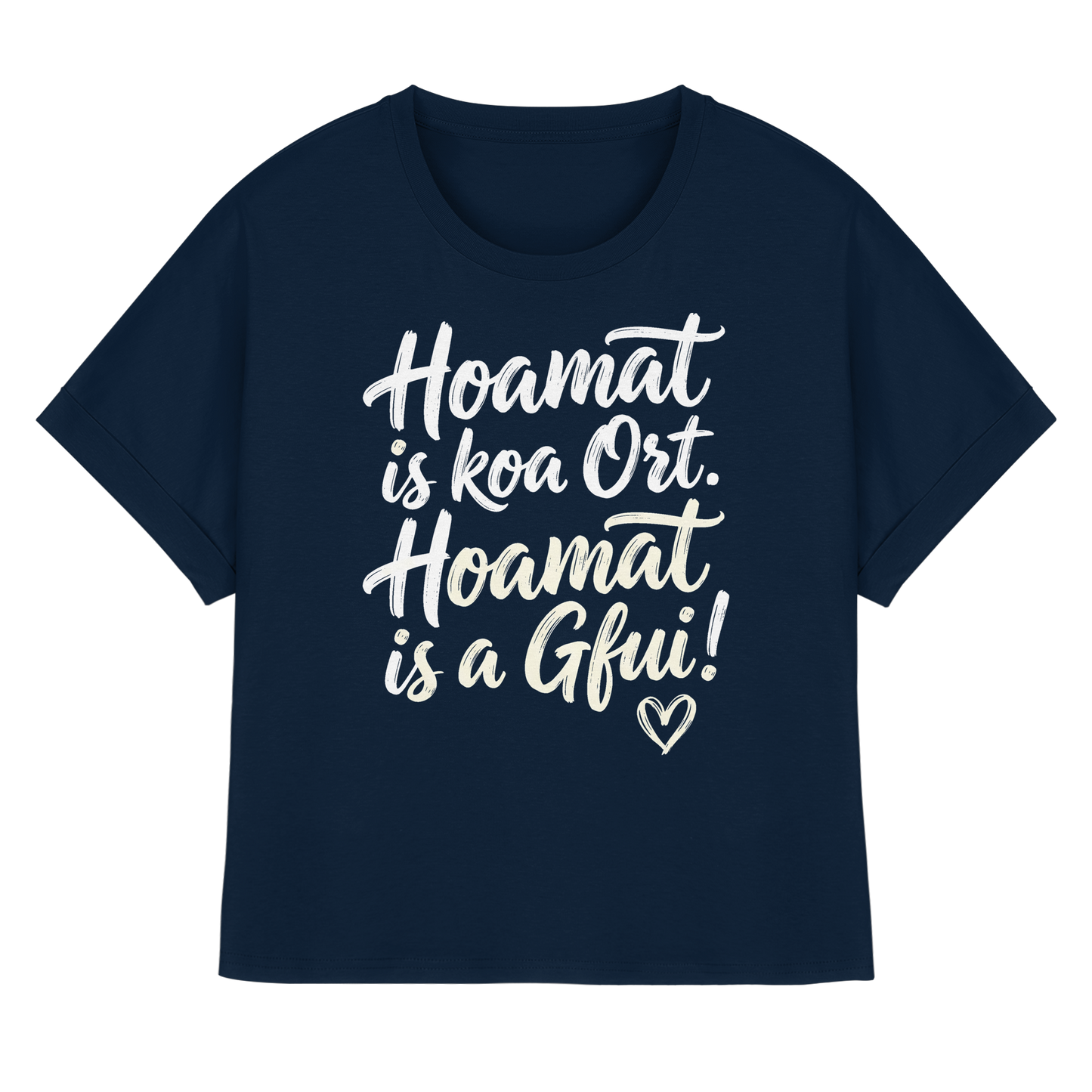 HOAMAT IS KOA ORT. HOAMAT IS A GFUI! - Womens Organic Rolled Sleeves T-Shirt