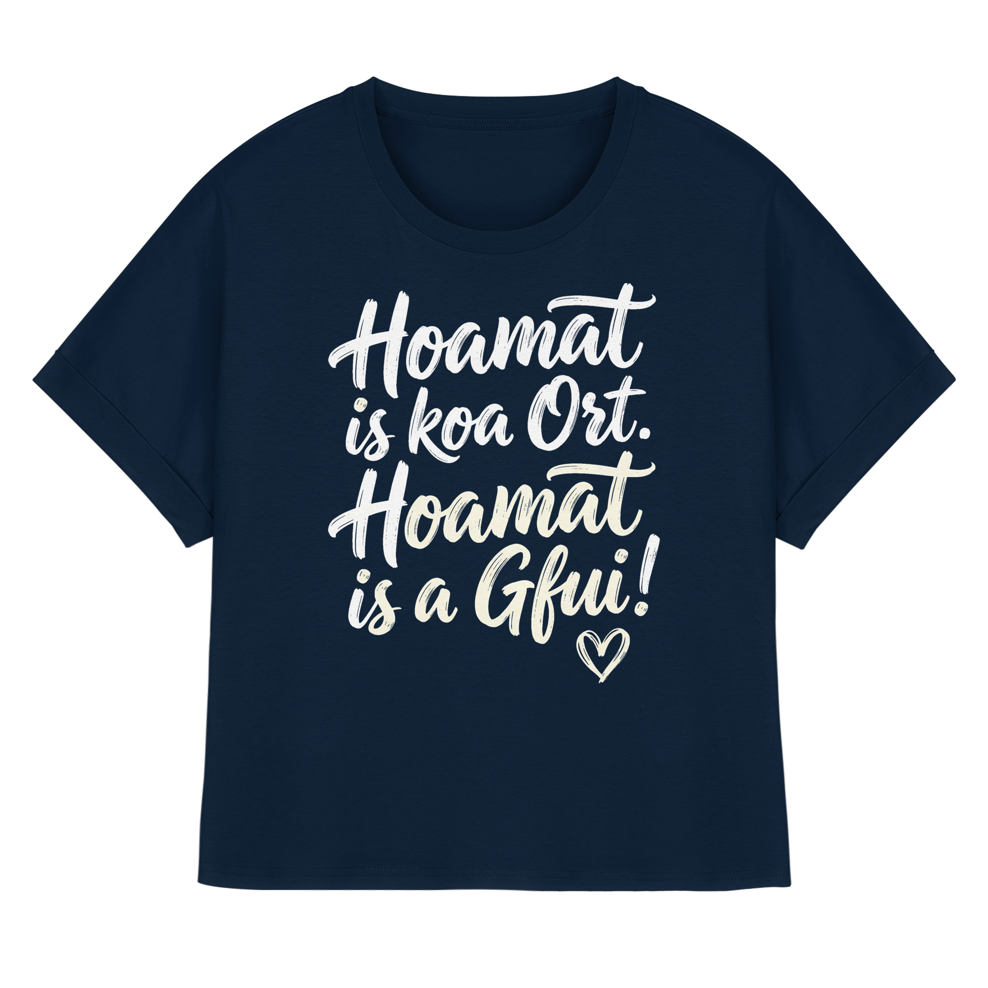 HOAMAT IS KOA ORT. HOAMAT IS A GFUI! - Womens Organic Rolled Sleeves T-Shirt