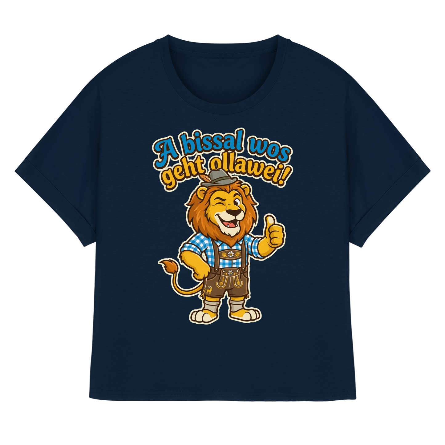 A BISSAL WOS GEHT OLLAWEI! - Womens Organic Rolled Sleeves T-Shirt