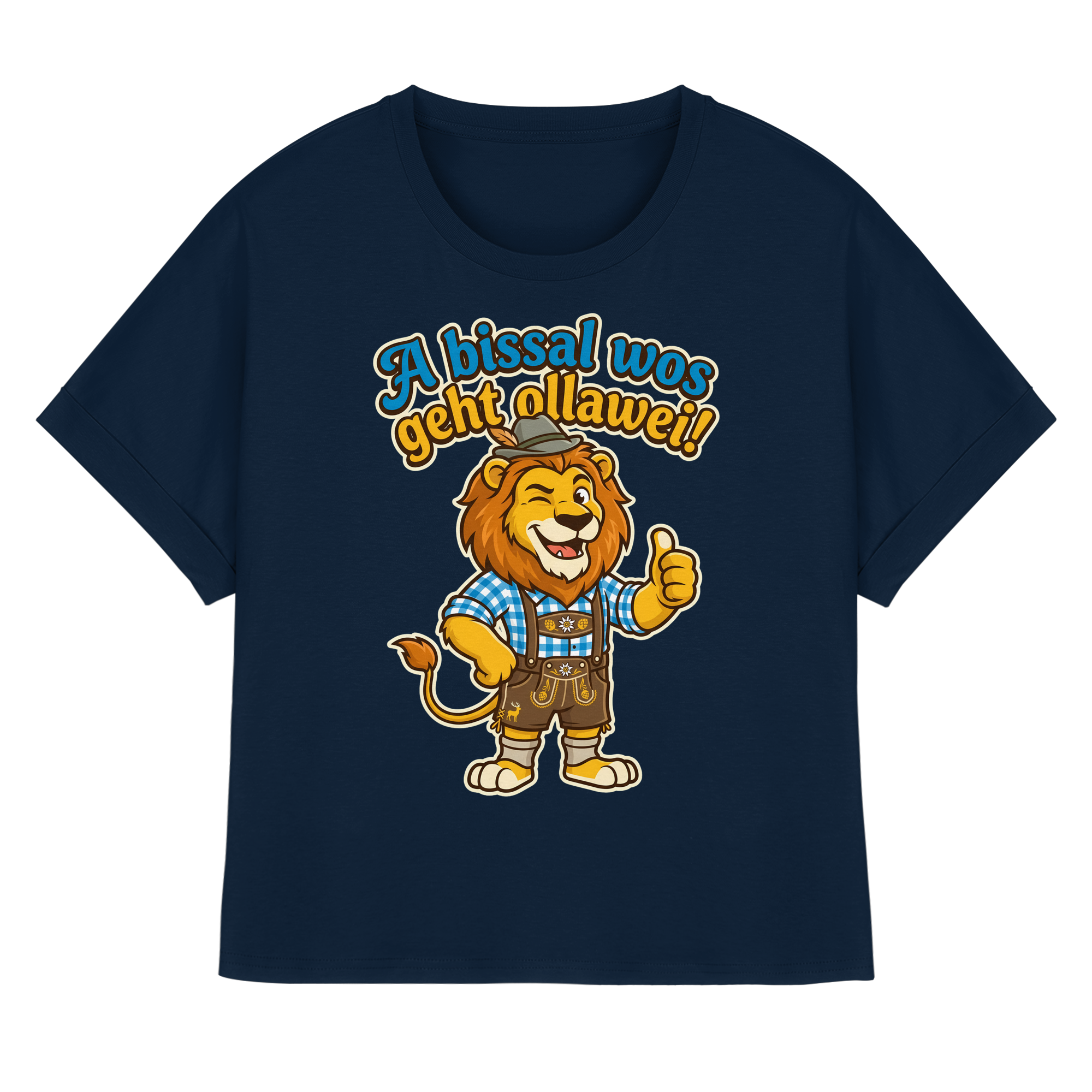 A BISSAL WOS GEHT OLLAWEI! - Womens Organic Rolled Sleeves T-Shirt