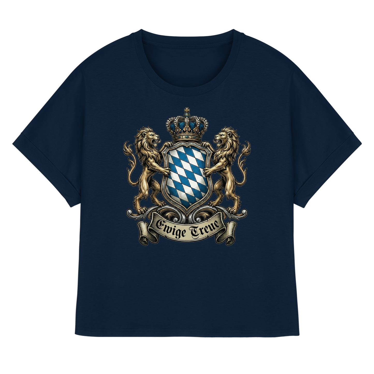EWIGE TREUE - Womens Organic Rolled Sleeves T-Shirt - BayrischerHumor