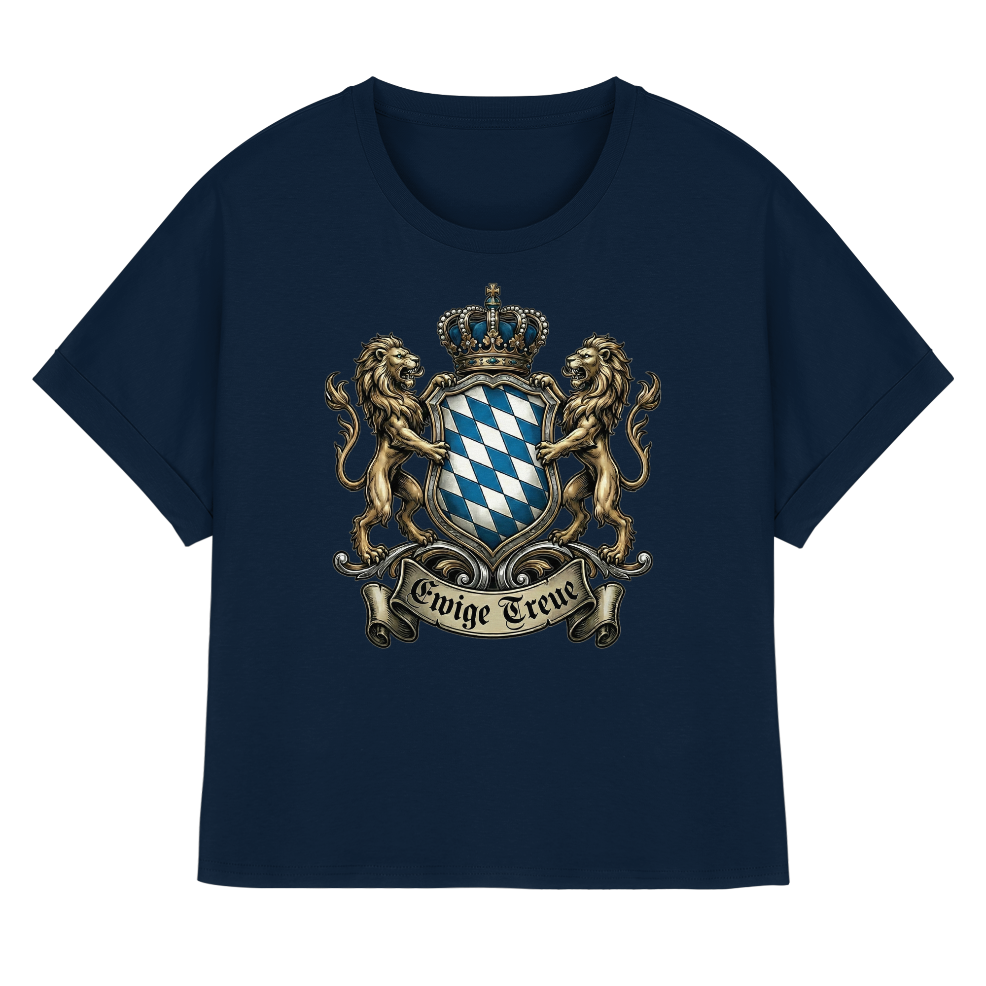 EWIGE TREUE - Womens Organic Rolled Sleeves T-Shirt - BayrischerHumor