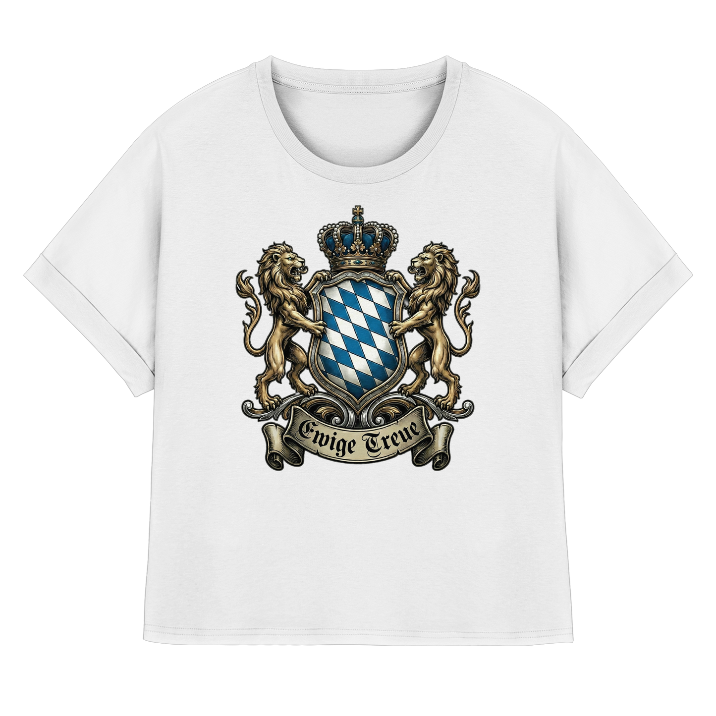 EWIGE TREUE - Womens Organic Rolled Sleeves T-Shirt - BayrischerHumor