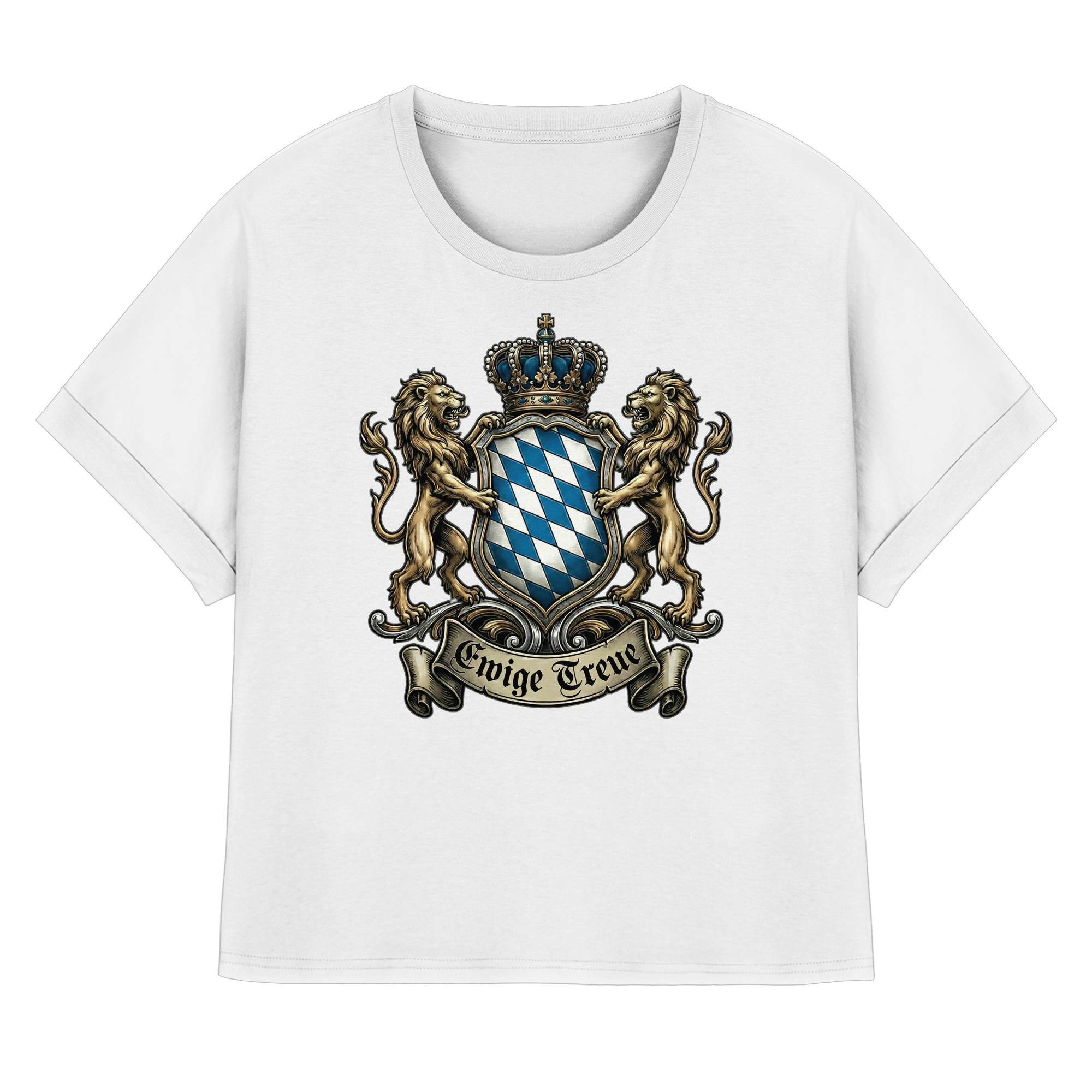 EWIGE TREUE - Womens Organic Rolled Sleeves T-Shirt - BayrischerHumor